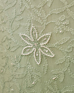 View a complete green 3D Viscose Moti & Chikankari Kurta Set in luxurious georgette fabric.