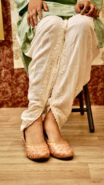 View a stylish Tulip Pant for women, featuring hand-embroidered Chikankari. A comfortable ethnic bottom wear.