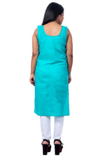 Back View of Light Blue Cotton Inner for Women – Comfortable and Seamless Inner Top.