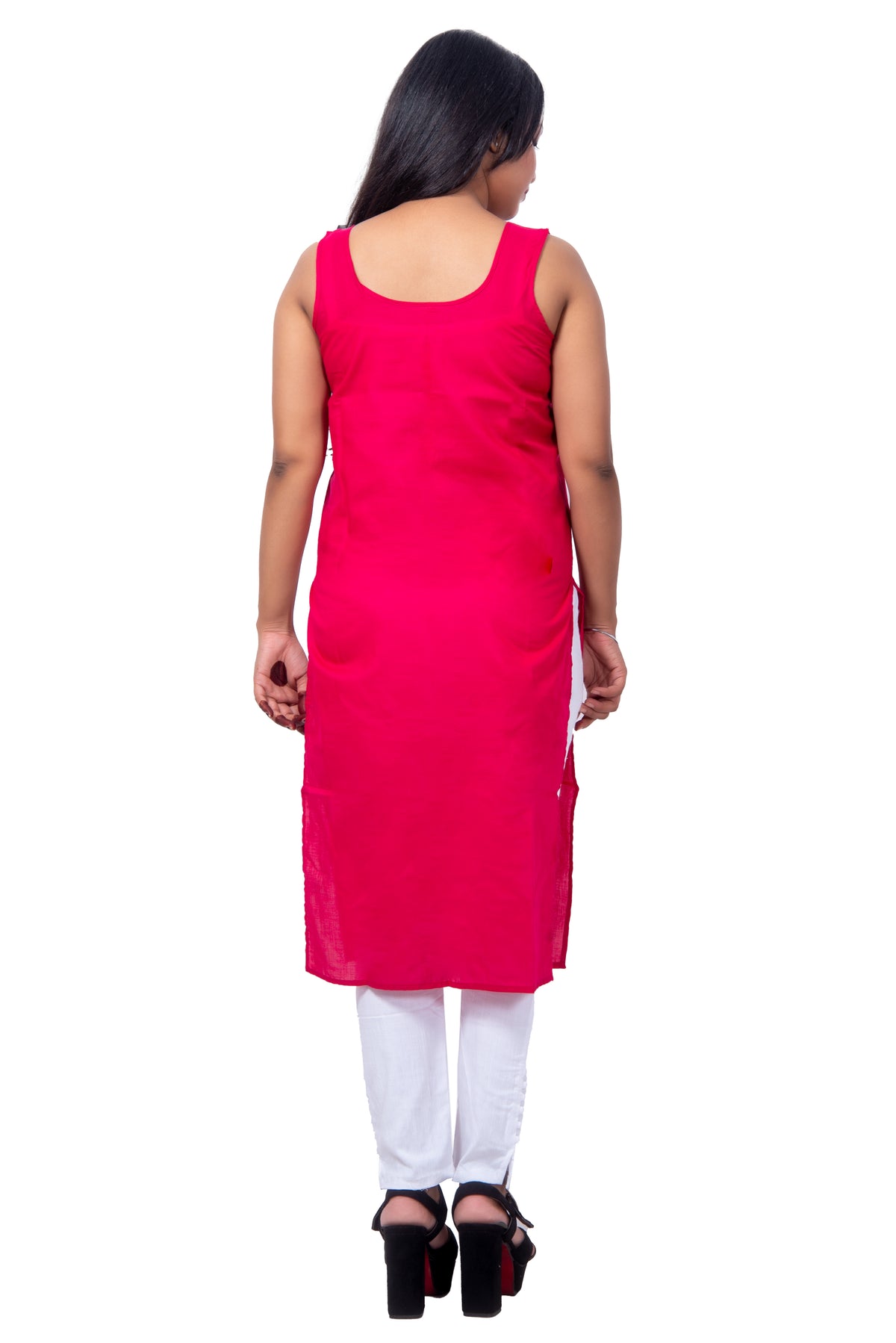 Back View of Magenta Cotton Inner for Women – Comfortable and Stylish Inner Top.