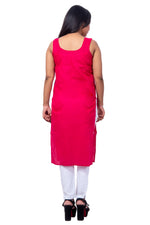 Back View of Magenta Cotton Inner for Women – Comfortable and Stylish Inner Top.