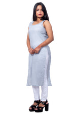 Side View of Grey Inner Top – Lightweight and Breathable Cotton Grey Inner for Women.