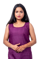 Zoom View of Wine Cotton Innerwear Fabric – Close-Up of Soft, Skin-Friendly Wine Inner for Women.