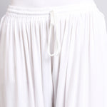 White plazzo against a white background