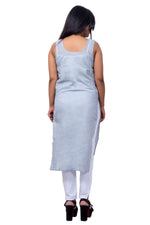 Back View of Grey Cotton Inner for Women – Stretchable and Comfortable Inner Top.