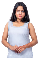 Zoom View of Grey Cotton Innerwear Fabric – Soft, Skin-Friendly Grey Inner for Women.