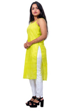 Side View of Yellow Inner Top – Lightweight and Skin-Friendly Cotton Inner for Women.