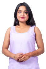 Zoom View of Light Purple Cotton Innerwear Fabric – Skin-Friendly Light Purple Inner for Women.