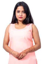 Zoom View of Powder Pink Cotton Innerwear Fabric – Soft and Breathable Inner for Women.