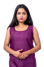 Zoom View of Wine Cotton Innerwear Fabric – Close-Up of Soft, Skin-Friendly Wine Inner for Women.