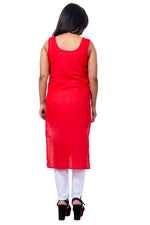 Back View of Red Cotton Inner for Women – Seamless and Comfortable Red Inner Top.