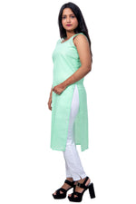 Side View of Sea Green Inner Top – Lightweight and Stretchable Cotton Inner for Women.