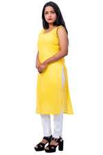 Side View of Yellow Inner Top – Lightweight and Skin-Friendly Cotton Inner for Women.